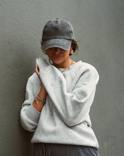 COSY CREW SWEATER IN GREY - thetstore_clothing