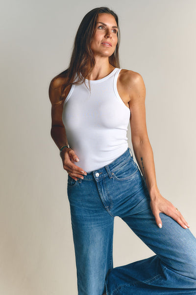 RIBBED TANK TOP WHITE - thetstore_clothing